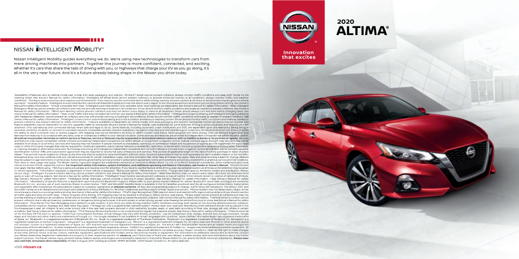 Nissan 2020 Altima Brochure