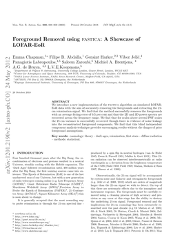 Foreground Removal Using Fastica: a Showcase of LOFAR-Eor