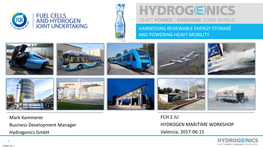Hydrogenics, Mark Kammerer, Director Business Development