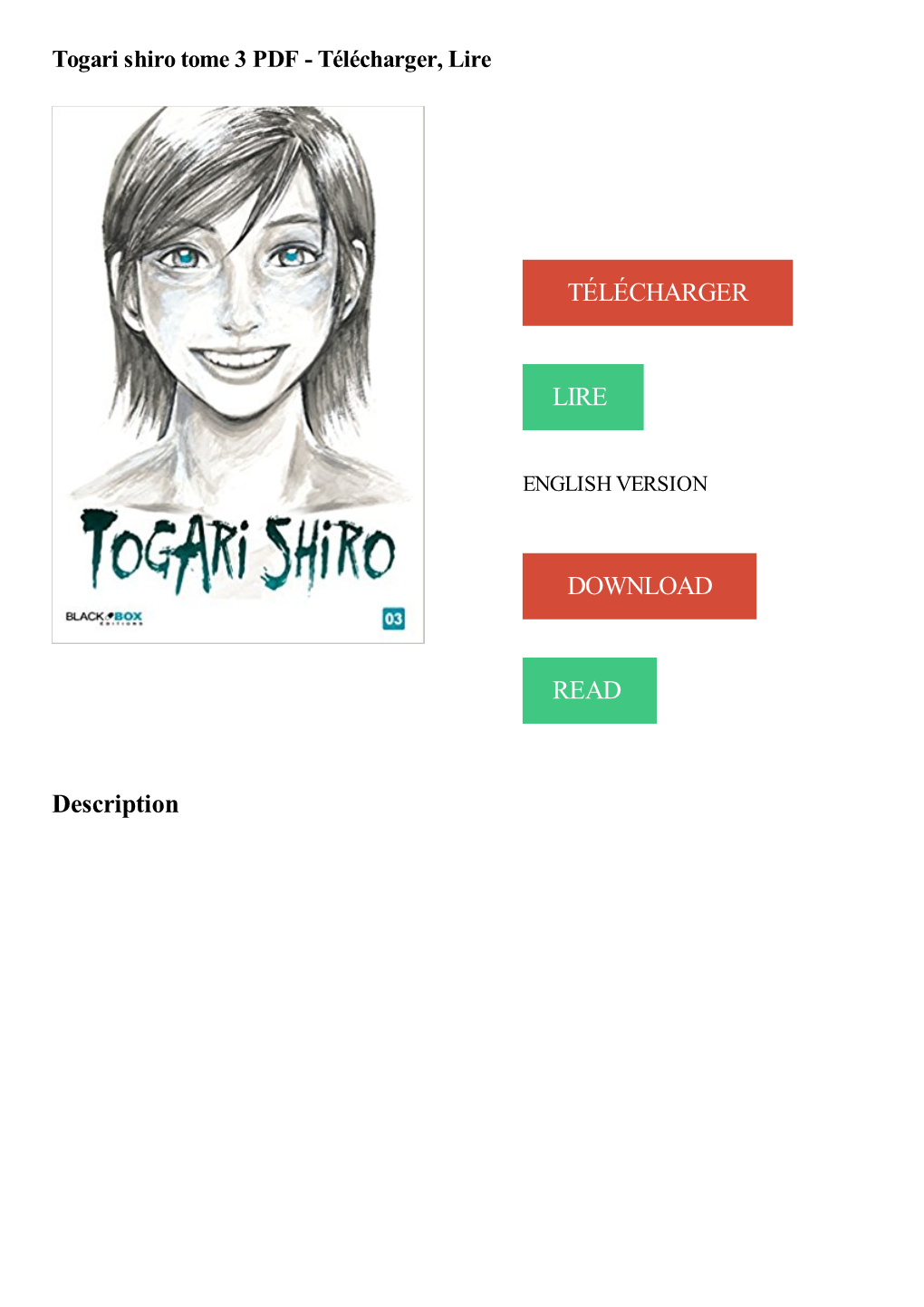 Togari Shiro Tome 3 PDF - Télécharger, Lire