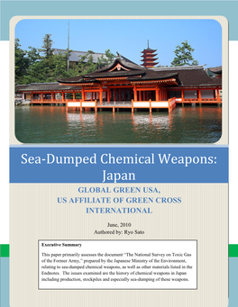 Sea-Dumped Chemical Weapons in Japan