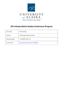 Alaska Native Studies Journal Call for Papers