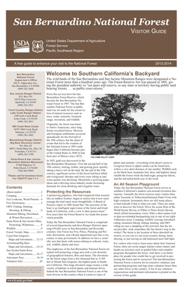 San Bernardino National Forest Visitor Guide