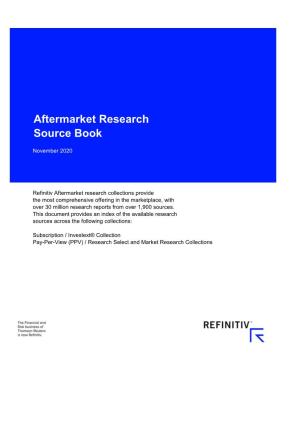 Aftermarket Research Source Book