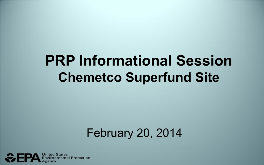 Prp Informational Session, Chemetco