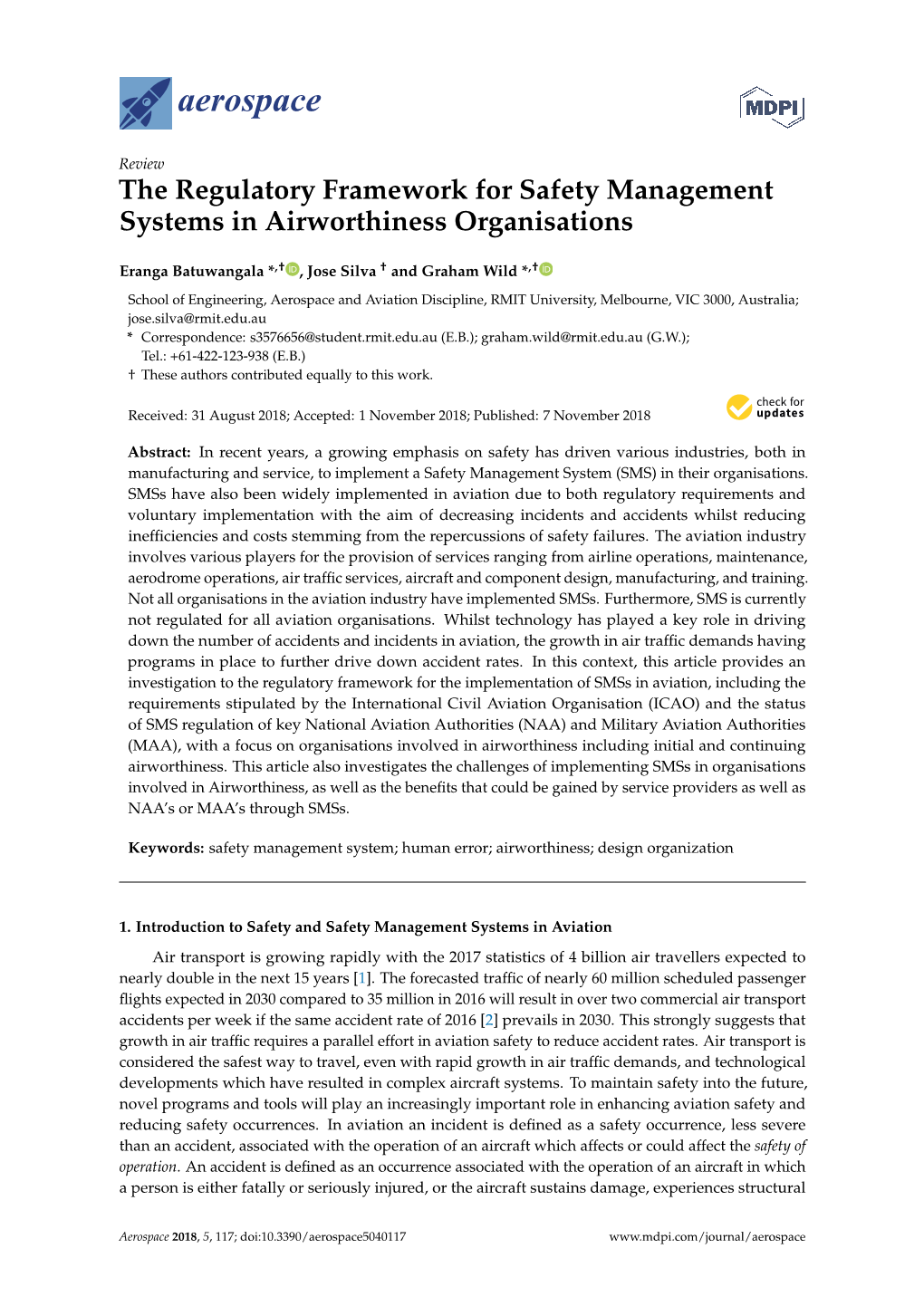 The Regulatory Framework for Safety Management Systems in Airworthiness Organisations