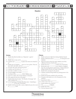 Hamlet Crossword Puzzle