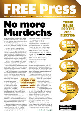 Three Issues for the 2015 Election