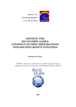 London's Olympic Preparations and Housing Rights Concerns