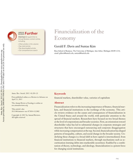 Financialization of the Economy
