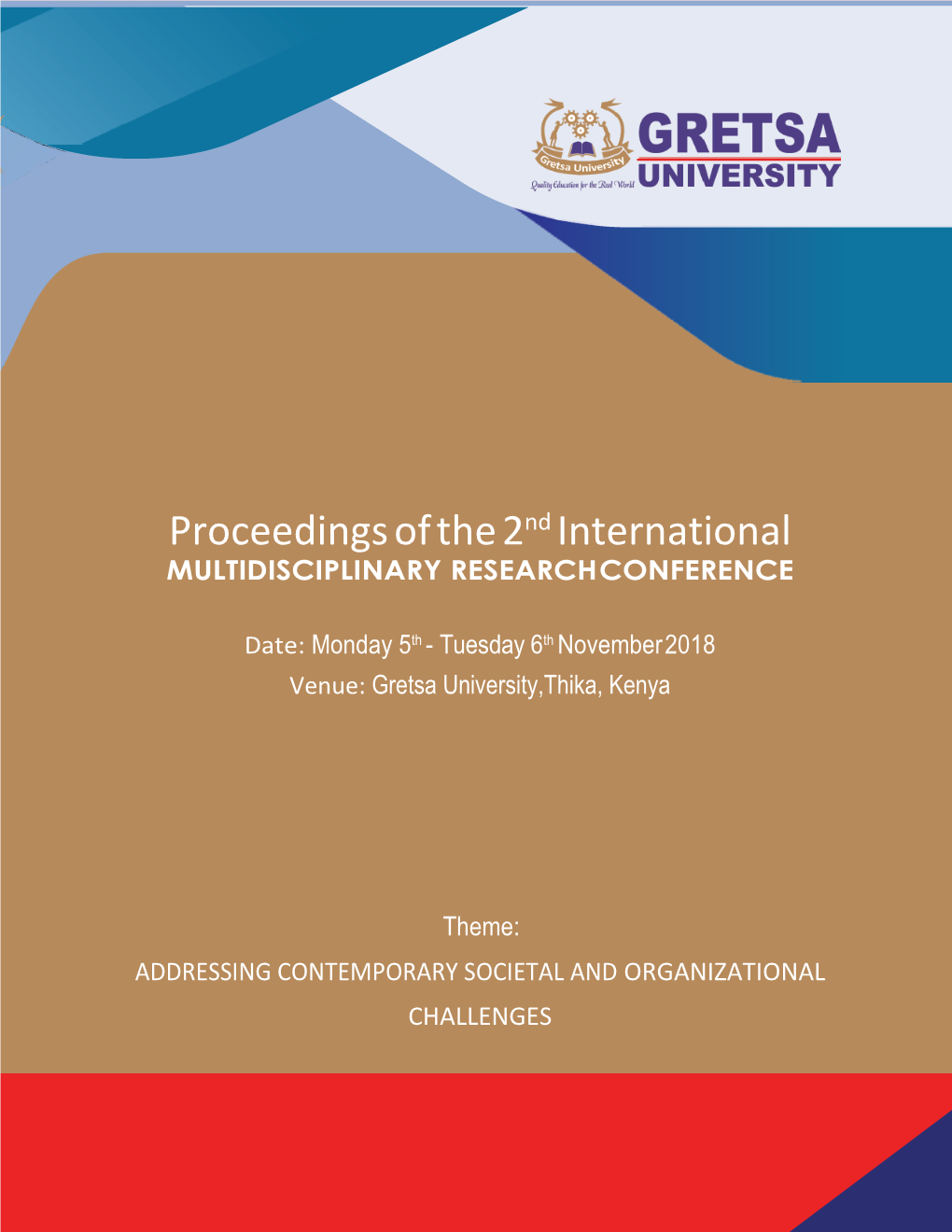 Proceedings of the 2Nd International MULTIDISCIPLINARY RESEARCH CONFERENCE