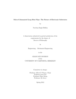 Micro-Columnated Loop Heat Pipe: the Future of Electronic Substrates