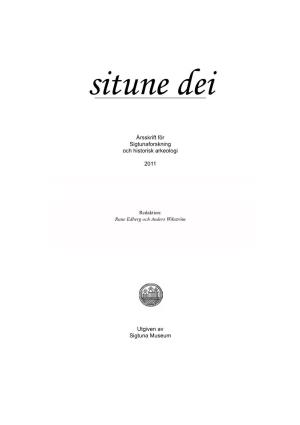 Årsskrift För Sigtunaforskning Och Historisk Arkeologi 2011 Utgiven Av Sigtuna Museum