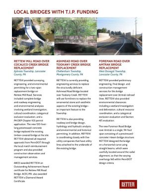 Local Bridges with T.I.P. Funding