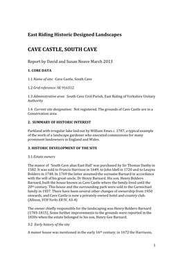 Cave Castle, South Cave