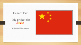Culture Fair My Project for China