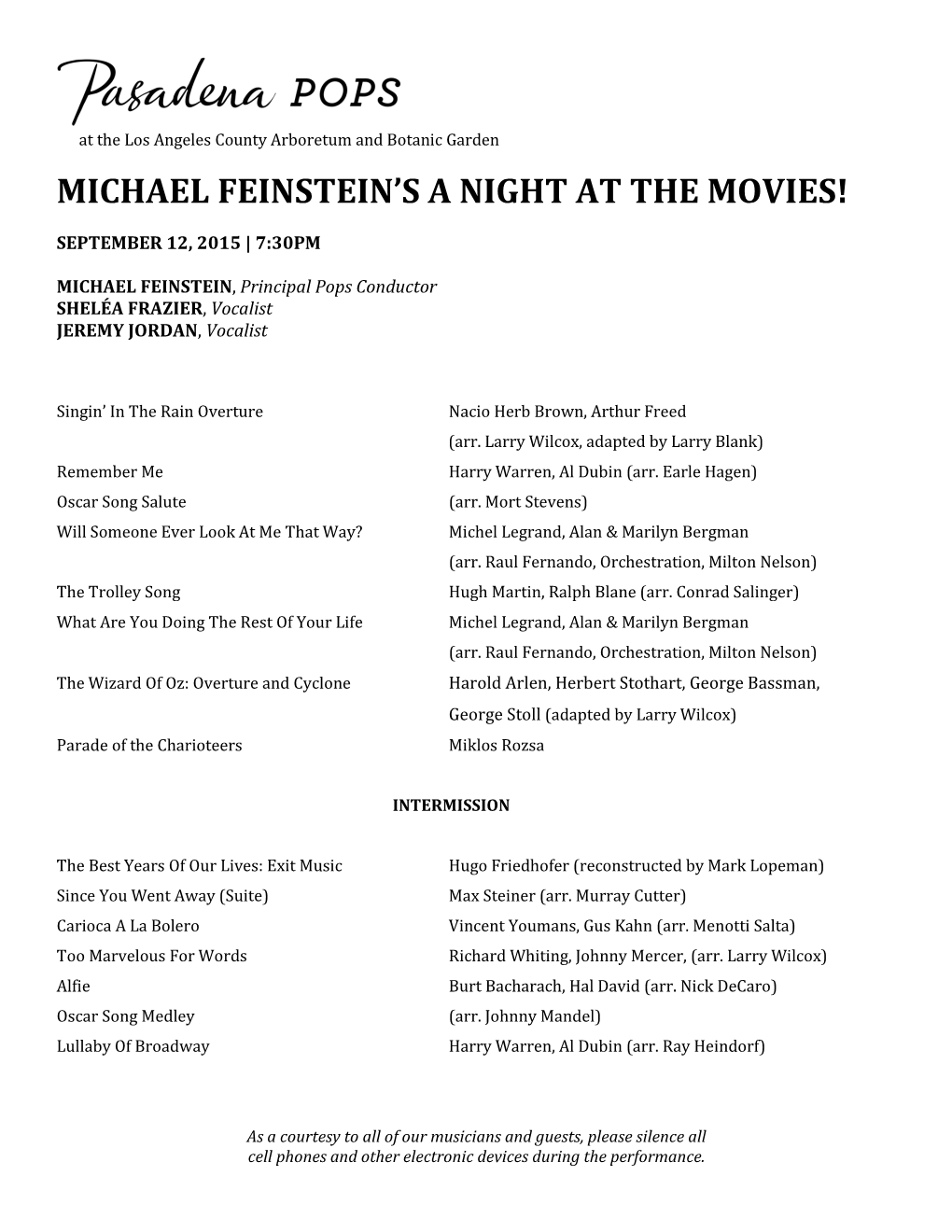 Michael Feinstein's a Night at the Movies!