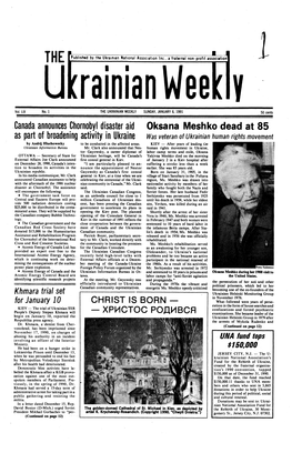The Ukrainian Weekly 1991, No.1