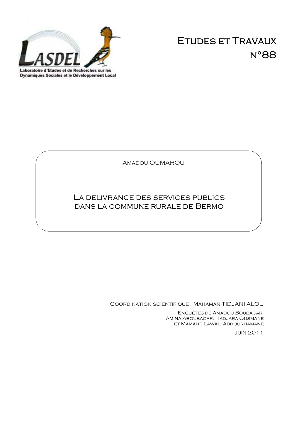 La Délivrance Des Services Publics Dans La Commune Rurale De Bermo