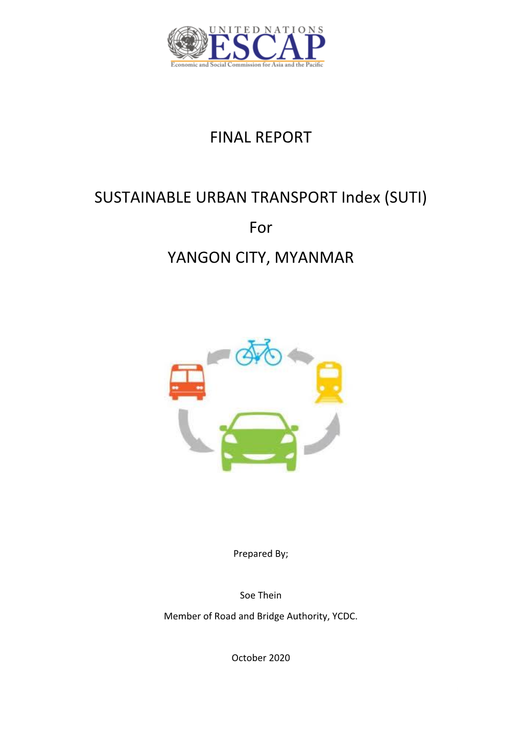 FINAL REPORT SUSTAINABLE URBAN TRANSPORT Index (SUTI)