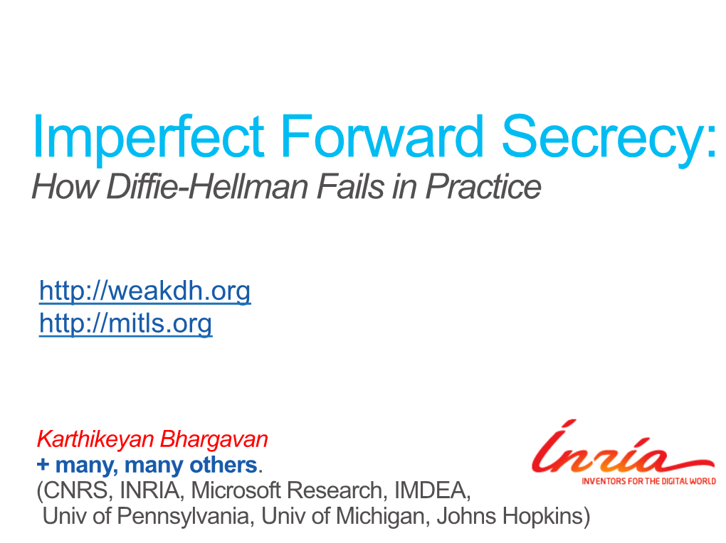 Imperfect Forward Secrecy: How Diffie-Hellman Fails in Practice