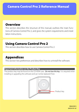 Camera Control Pro 2 Reference Manual Overview Using Camera