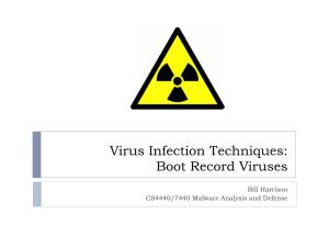 Virus Infection Techniques: Boot Record Viruses