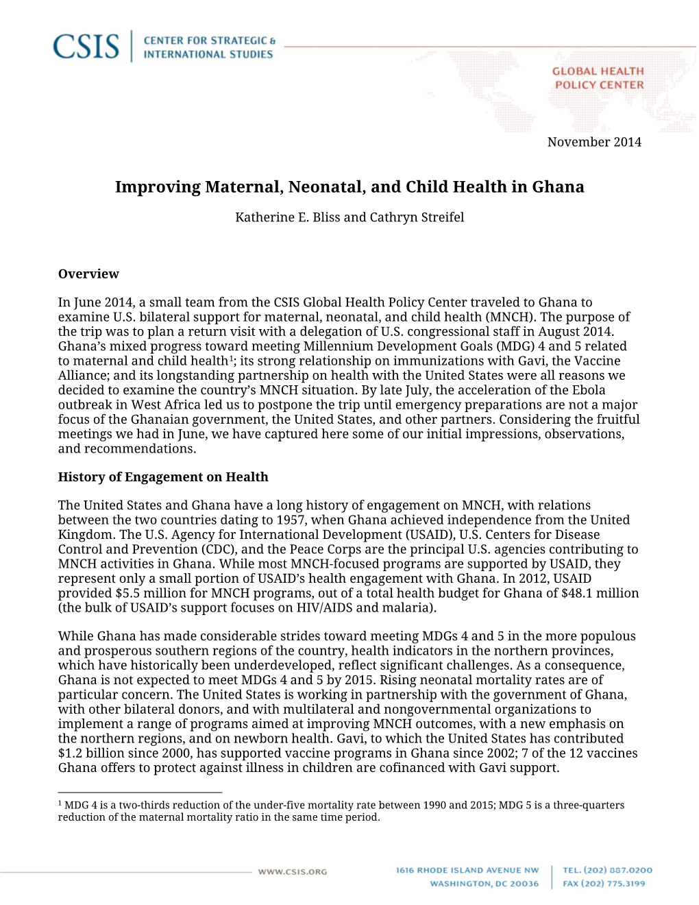 Improving Maternal, Neonatal, and Child Health in Ghana