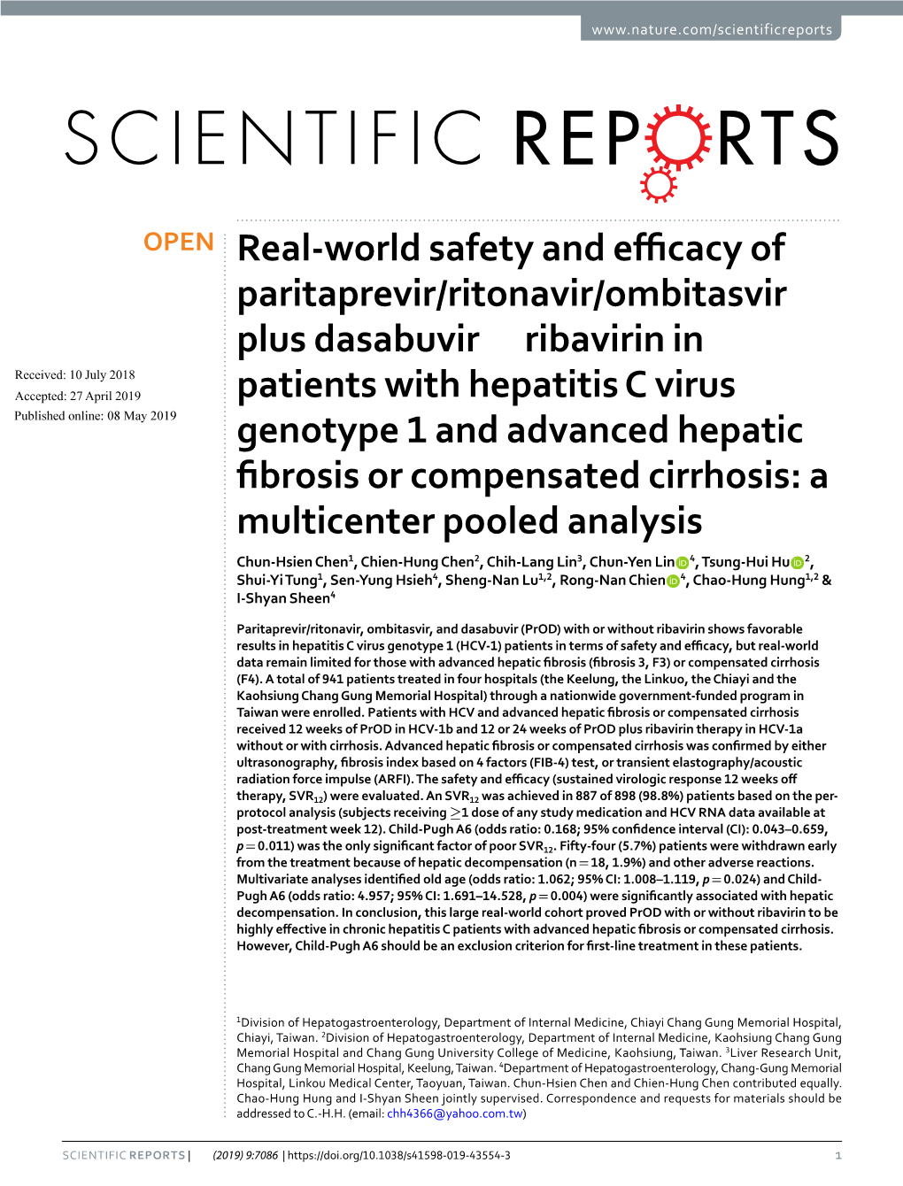 Real-World Safety and Efficacy of Paritaprevir/Ritonavir/Ombitasvir Plus