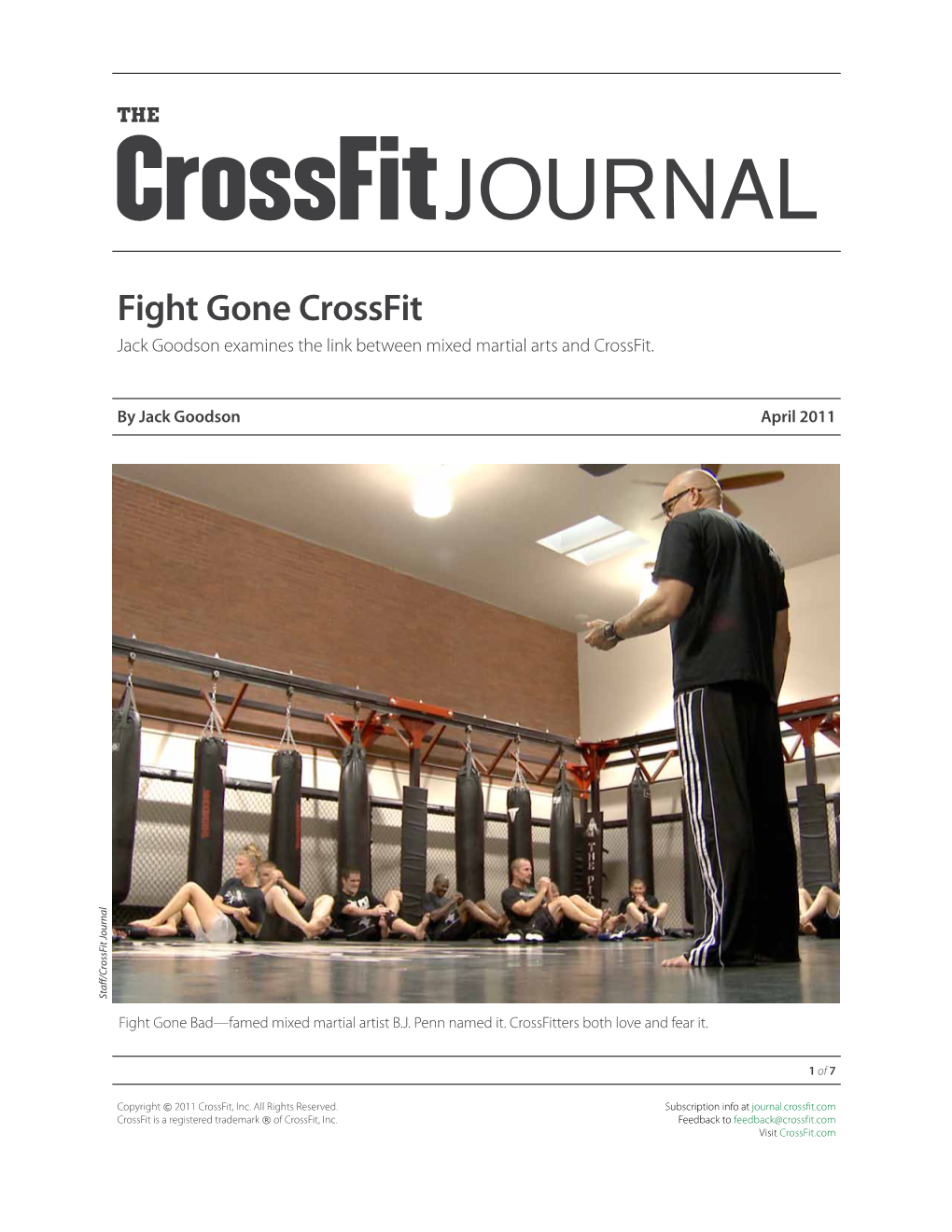 Fight Gone Crossfit Jack Goodson Examines the Link Between Mixed Martial Arts and Crossfit