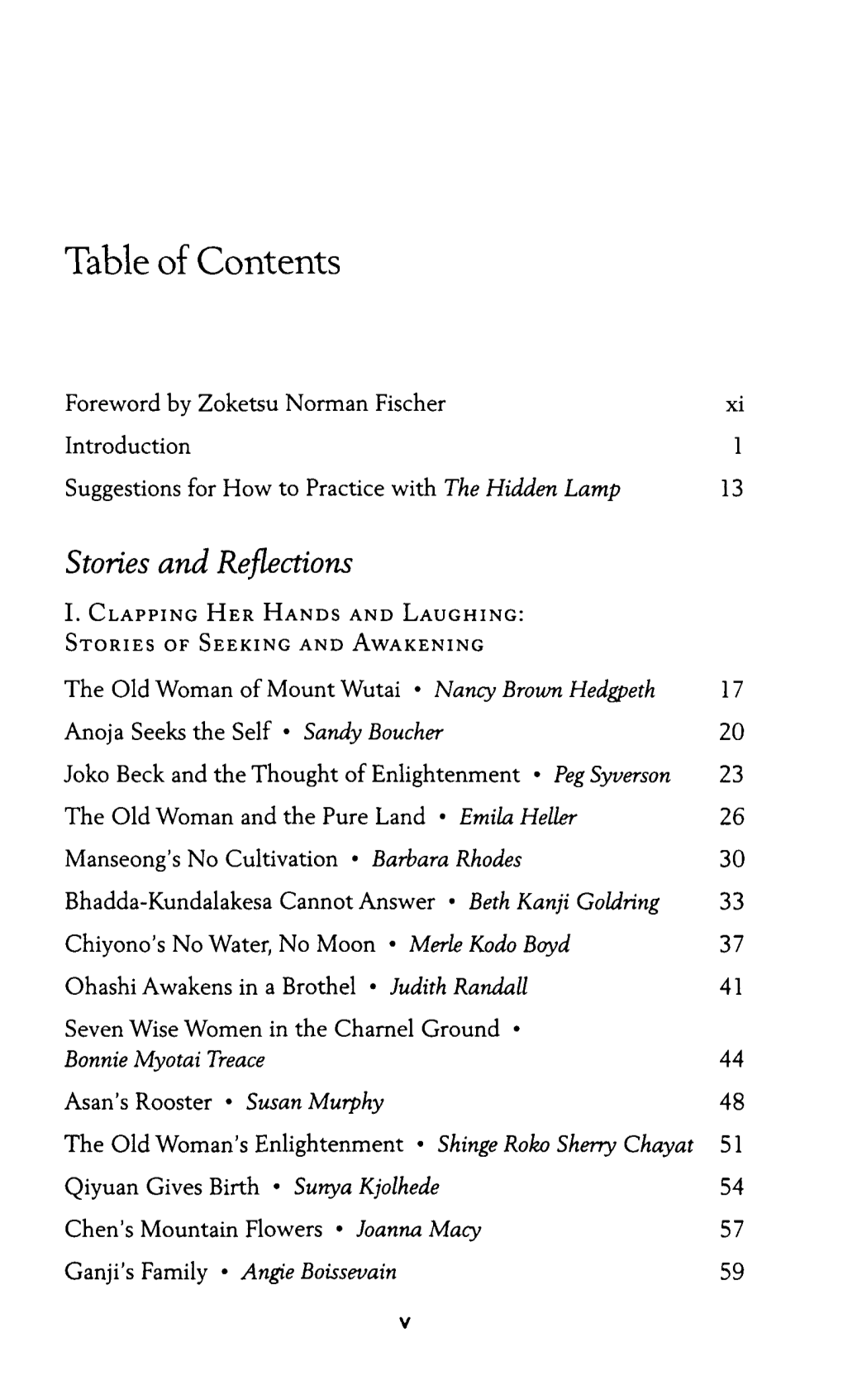 Table of Contents