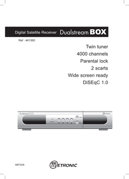 Dualstreambox On, Your Are Prompted to Enter the Desired Language for on Screen Display