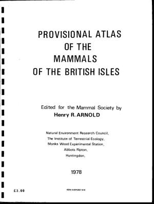 Provisii)Nal Atlas of the Mammals