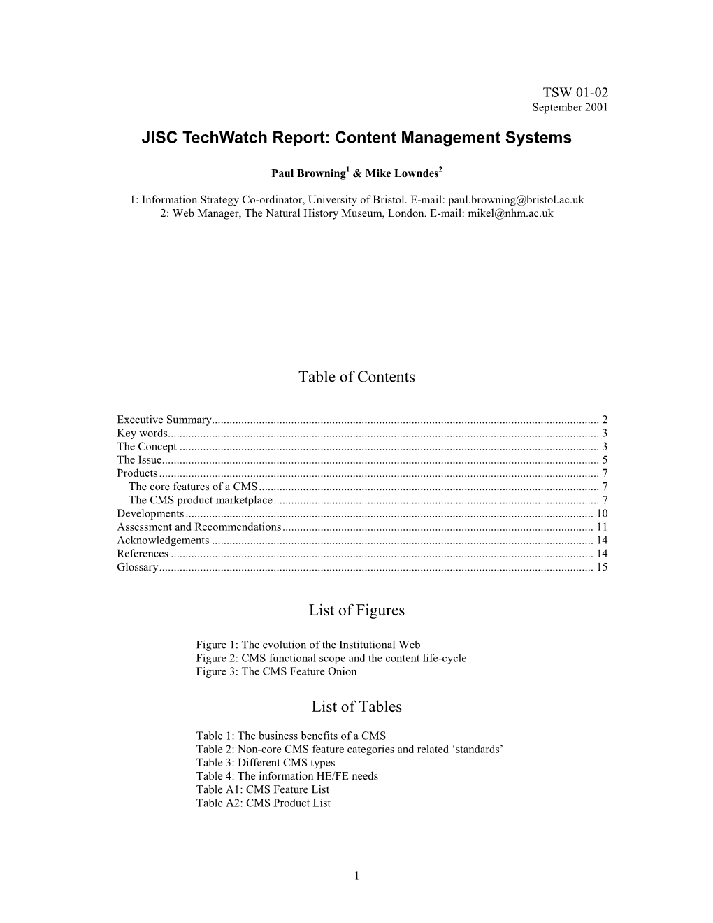 Web Content Management Systems (CMS)