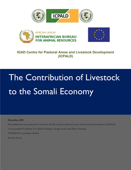 The Contribution of Livestock to the Somali Economy