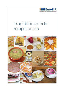 Traditional Foods Recipe Cards Traditional Foods Recipe Cards