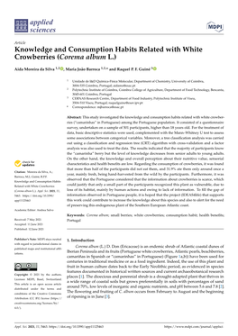 Knowledge and Consumption Habits Related with White Crowberries (Corema Album L.)