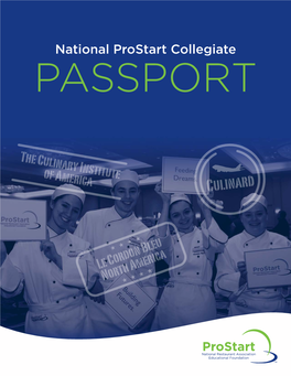 National Prostart Collegiate Passport Table of Contents