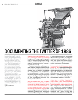 Print Magazine: February 2012 Documenting the Twitter of 1886