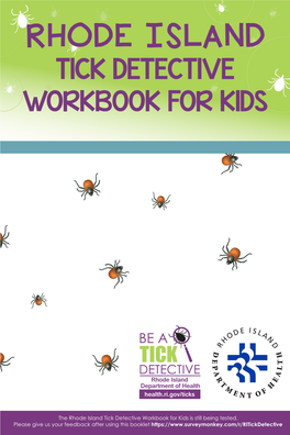 Rhode Island Tick Detective Workbook for Kids