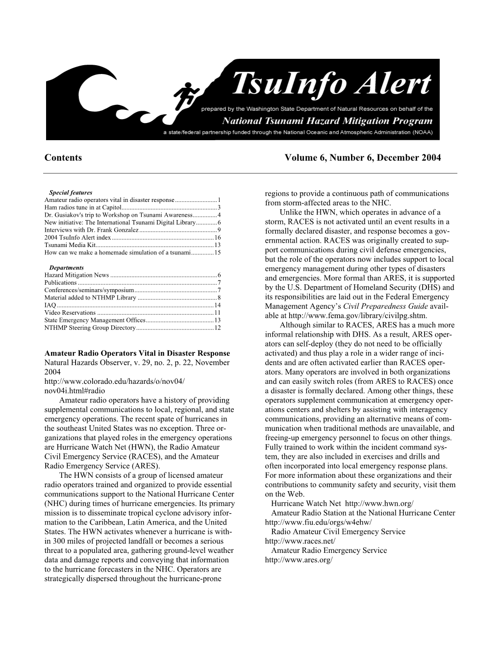 Tsuinfo Alert, December 2004