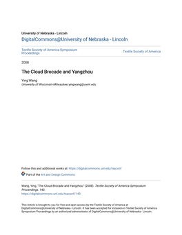 The Cloud Brocade and Yangzhou