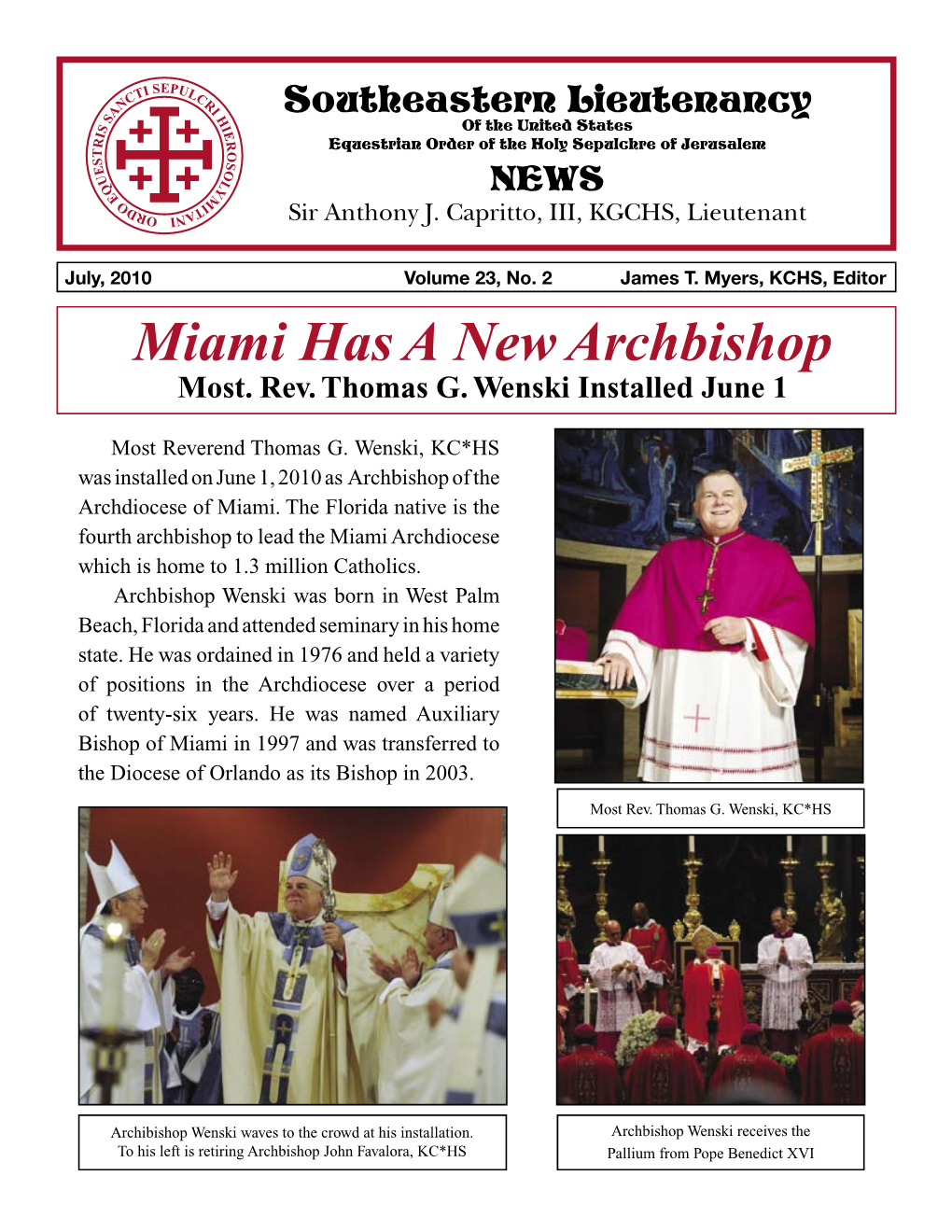 Miami Has a New Archbishop Most