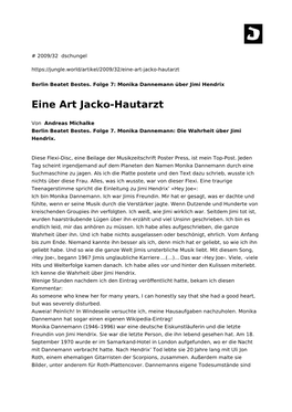 Eine Art Jacko-Hautarzt