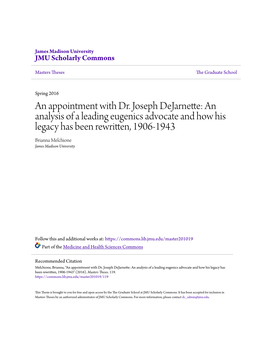 An Appointment with Dr. Joseph Dejarnette