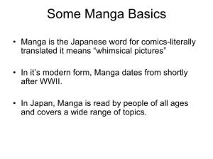 Some Manga Basics