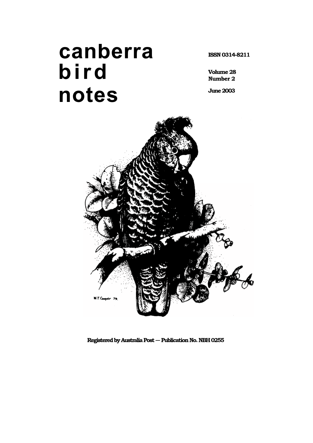Canberra Bird Notes 28(2) June 2003