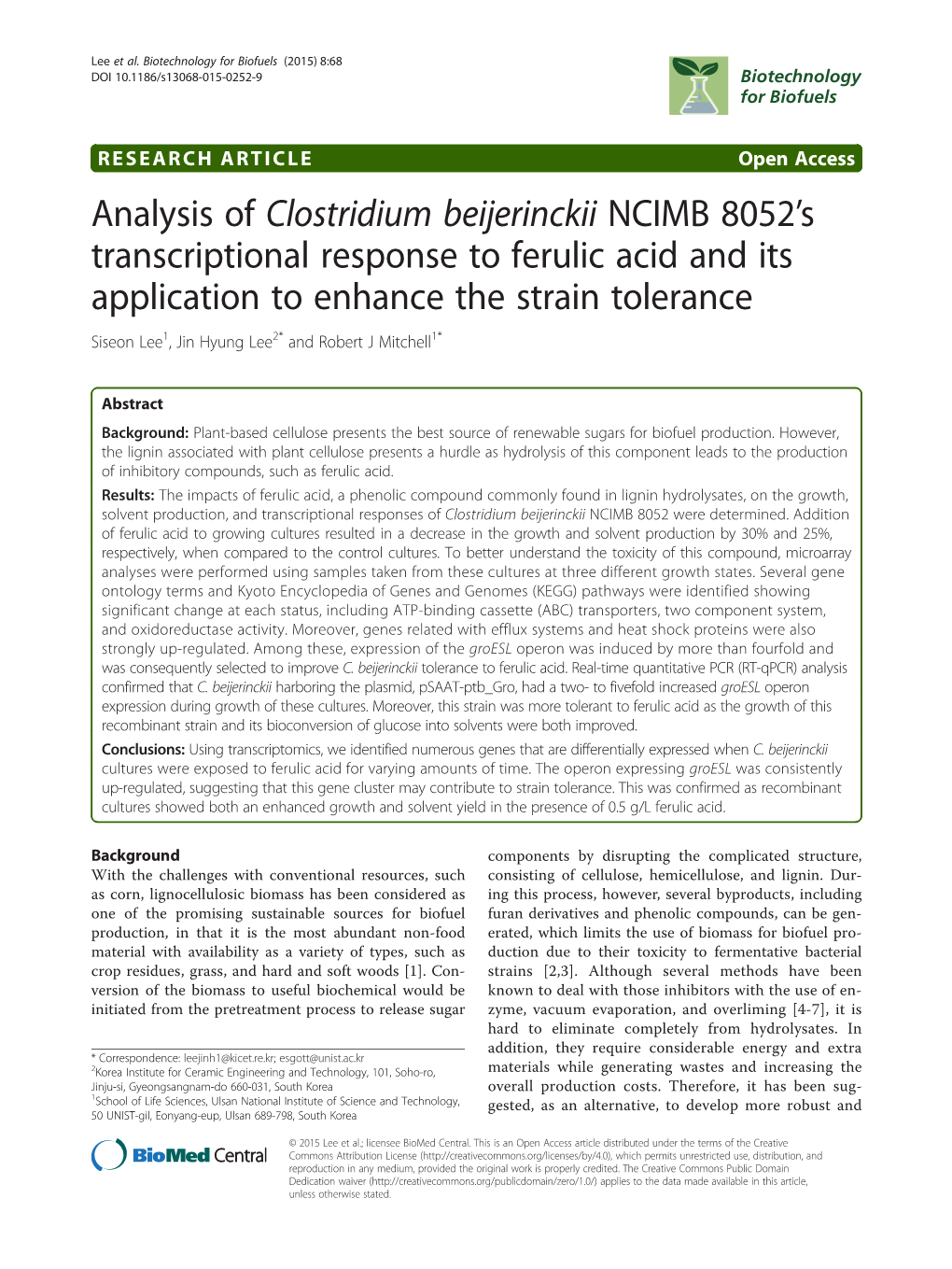 Analysis of Clostridium Beijerinckii NCIMB 8052'S Transcriptional