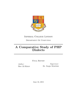 A Comparative Study of PHP Dialects