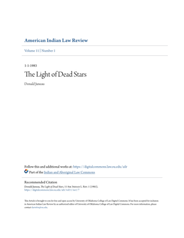 The Light of Dead Stars Donald Juneau